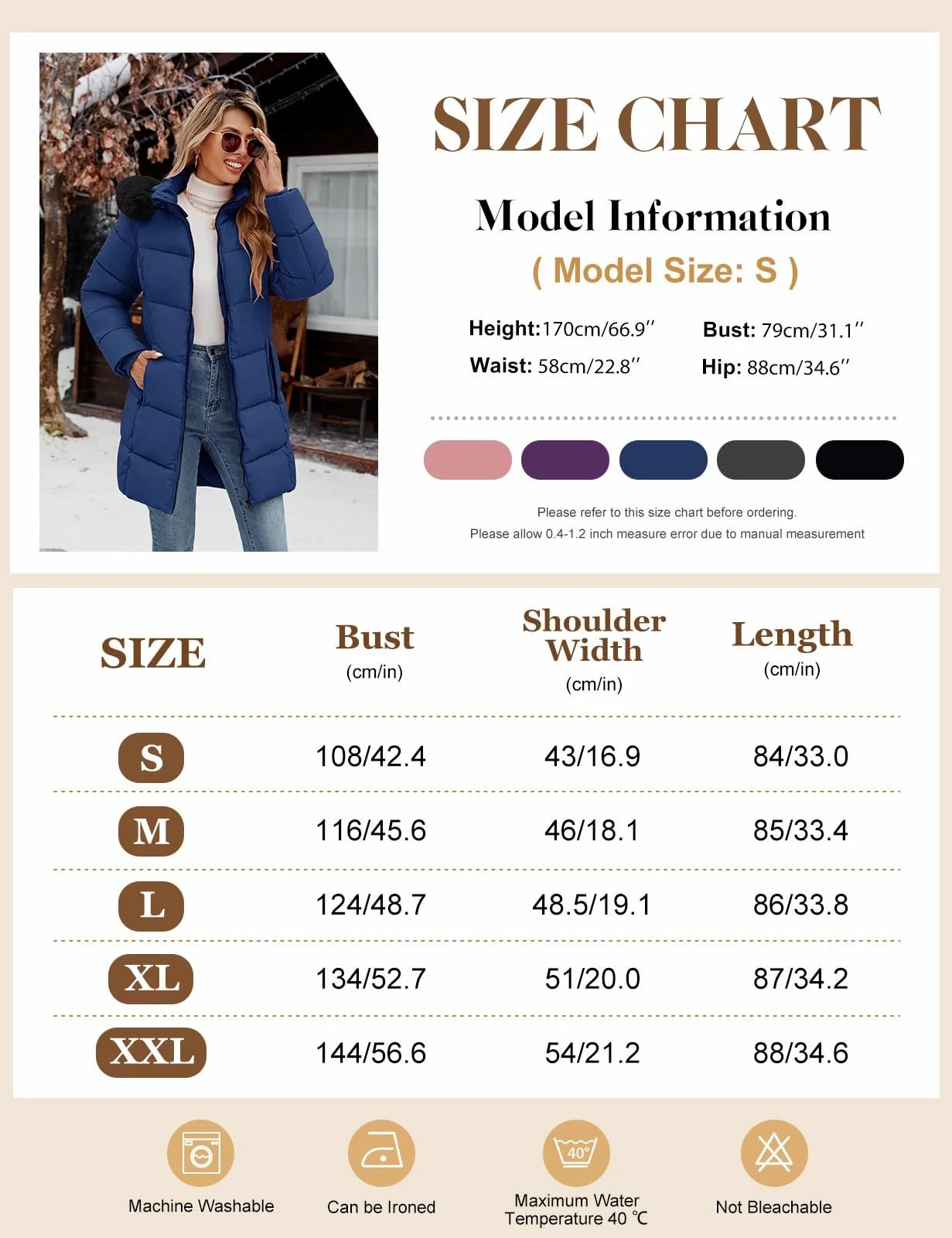 Зимова куртка Tuopuda Жіноча Довга Зимова Тепла, фото №6