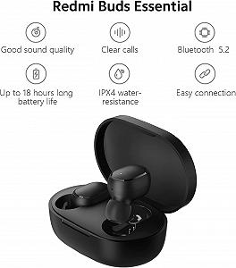 Наушники Xiaomi Redmi Buds Essential Bluetooth 5.2 Внутриканальные с микрофоном HD качество звука 18 часов работы IPX4 моно/стерео режим игровой режим четкие звонки Черный synthetic.ua - Фото 1
