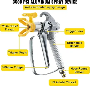 Комплект шланга для распыления краски VEVOR TAPJ818 / 15 м / Silver synthetic.ua - Фото 1