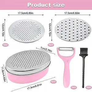 Терка для сиру з контейнером, з кришкою у 2 розмірах synthetic.ua - Фото 1