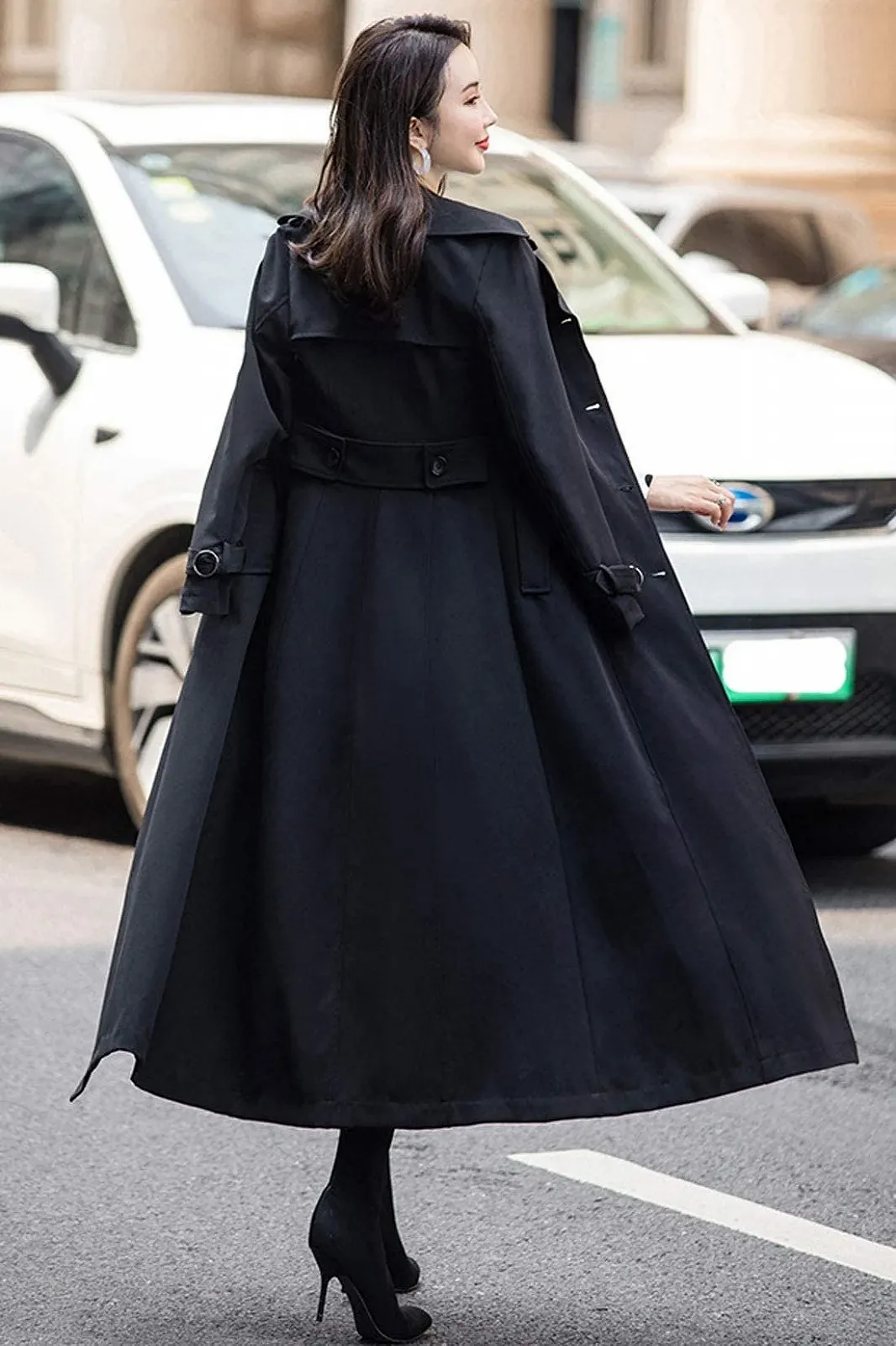 Тренч ebossy Двубортное Длинное Макси, фото №4