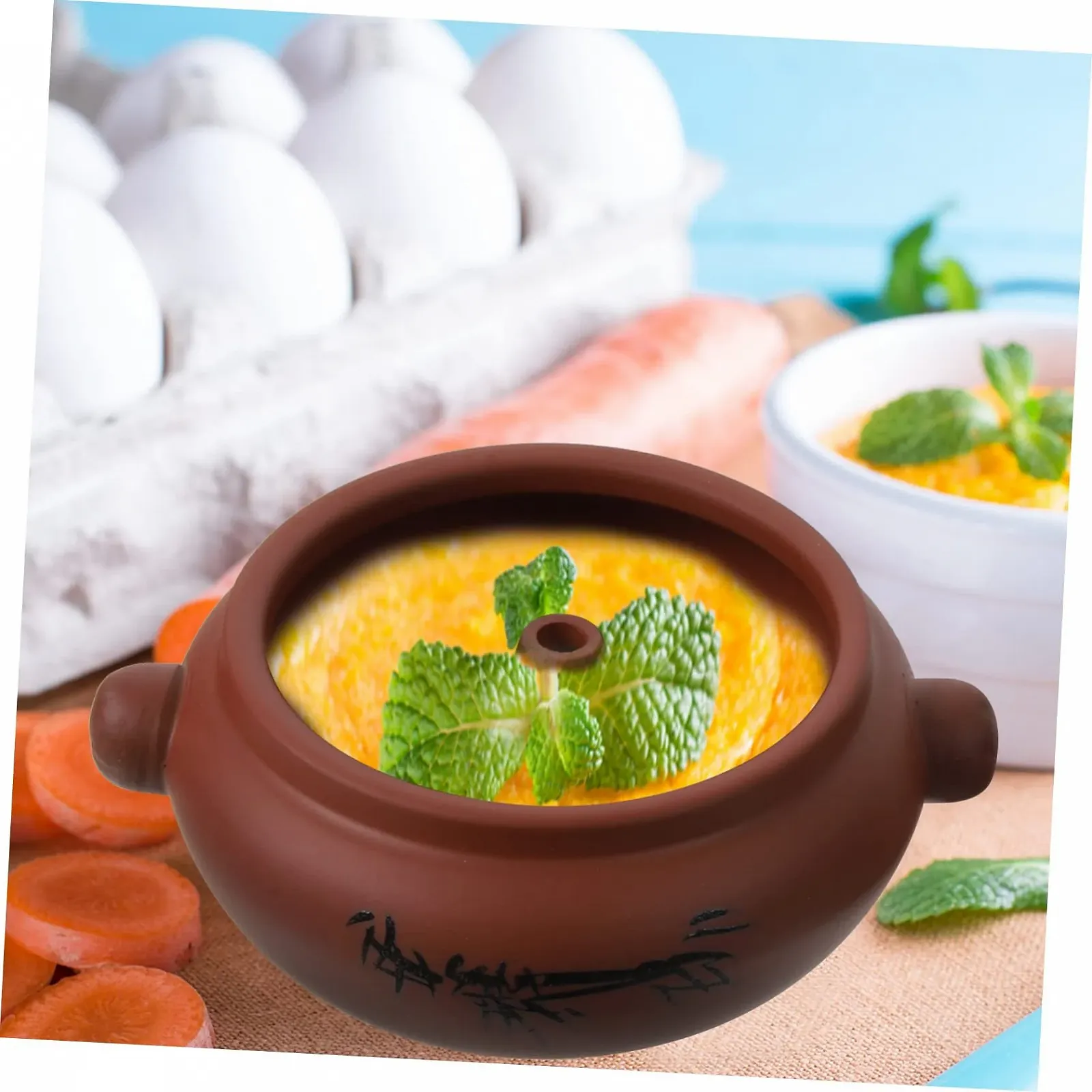 Керамічна каструля Sosoport для приготування на парі супів та каш легка в очищенні, фото №7