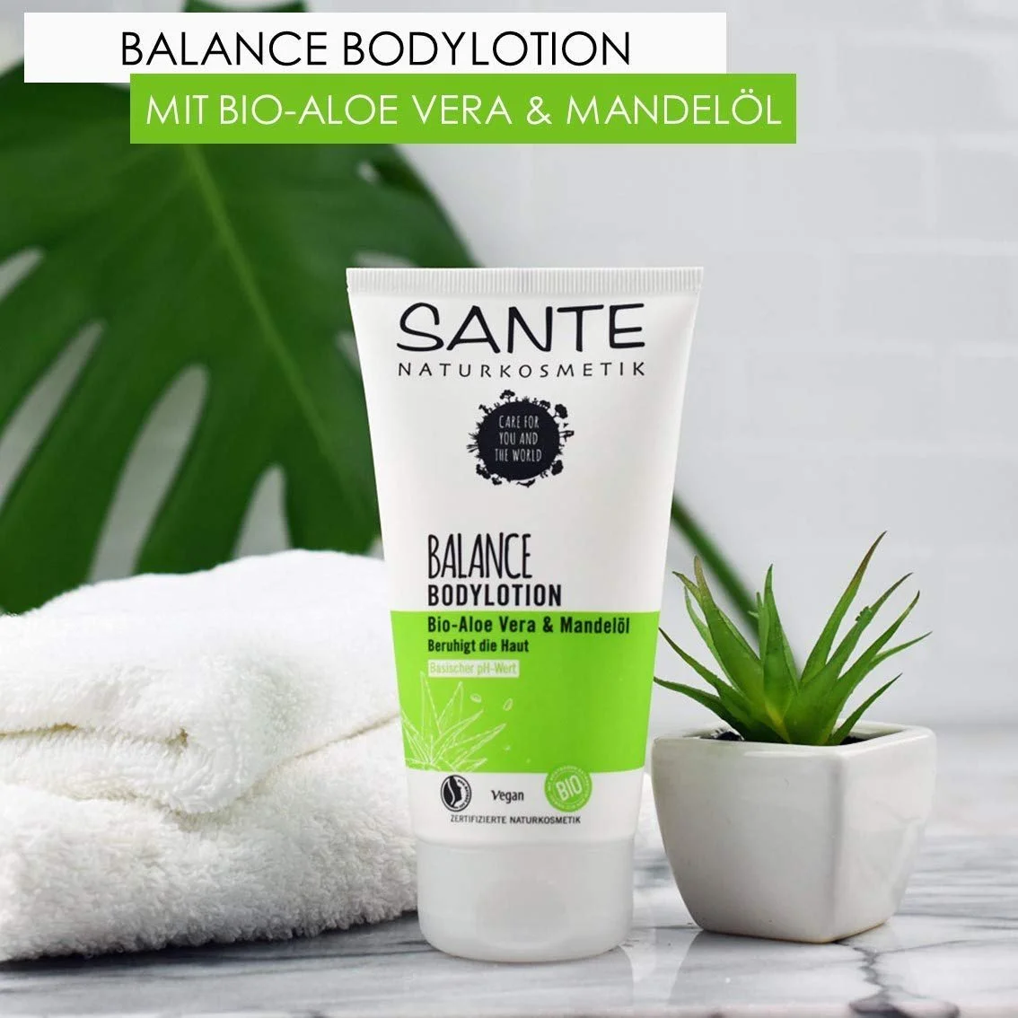 Лосьон для тела SANTE Naturkosmetik Balance с органическим алоэ вера и миндальным маслом для сухой и раздраженной кожи, 150 мл, фото №3 Лосьон для тела SANTE Naturkosmetik Balance с органическим алоэ вера и миндальным маслом для сухой и раздраженной кожи, 150 мл, фото №3
