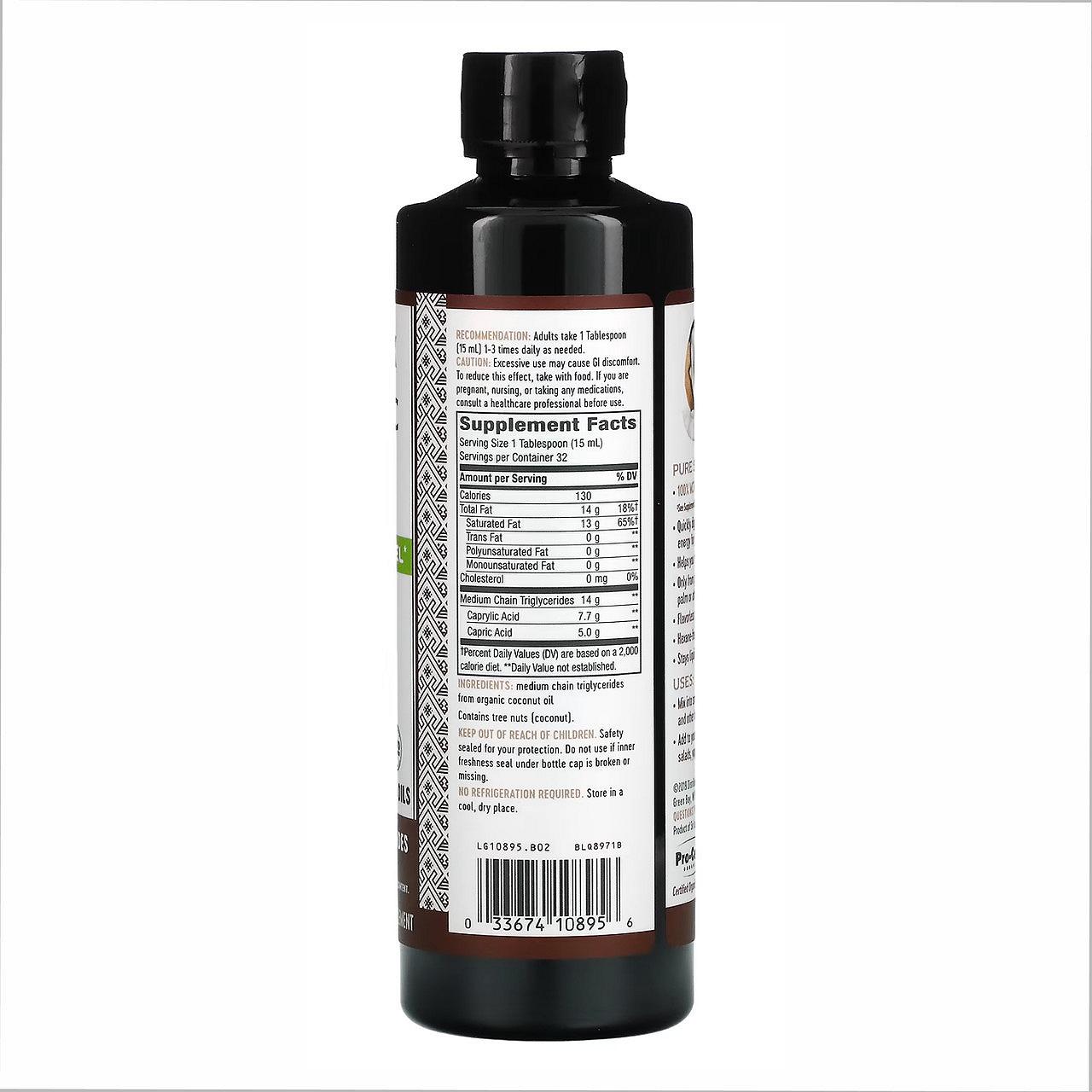 100 Organic MCT Oil 16 oz, фото №2