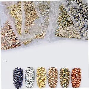 Стразы для ногтей POPETPOP 1440шт, украшения для ногтей, включая бриллианты и стразы для ногтей, подходит для аксессуаров для маникюра и любителей нейл-арта synthetic.ua - Фото 1