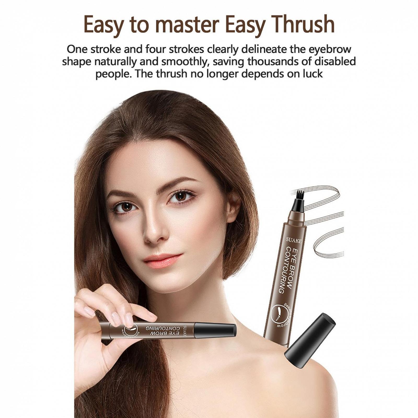 Карандаш для бровей 4-Tip Microblade Grayish Brown x 3, фото №4