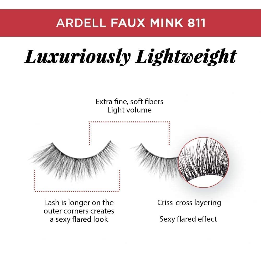 Вії ARDELL Faux Mink 811 4 Pack Синтетичні Чорний, фото №5
