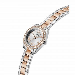 Жіночий годинник GUESS GD Mini Luna GW0841L3, нержавіюча сталь, двоколірний, бронзовий, браслет synthetic.ua - Фото 1