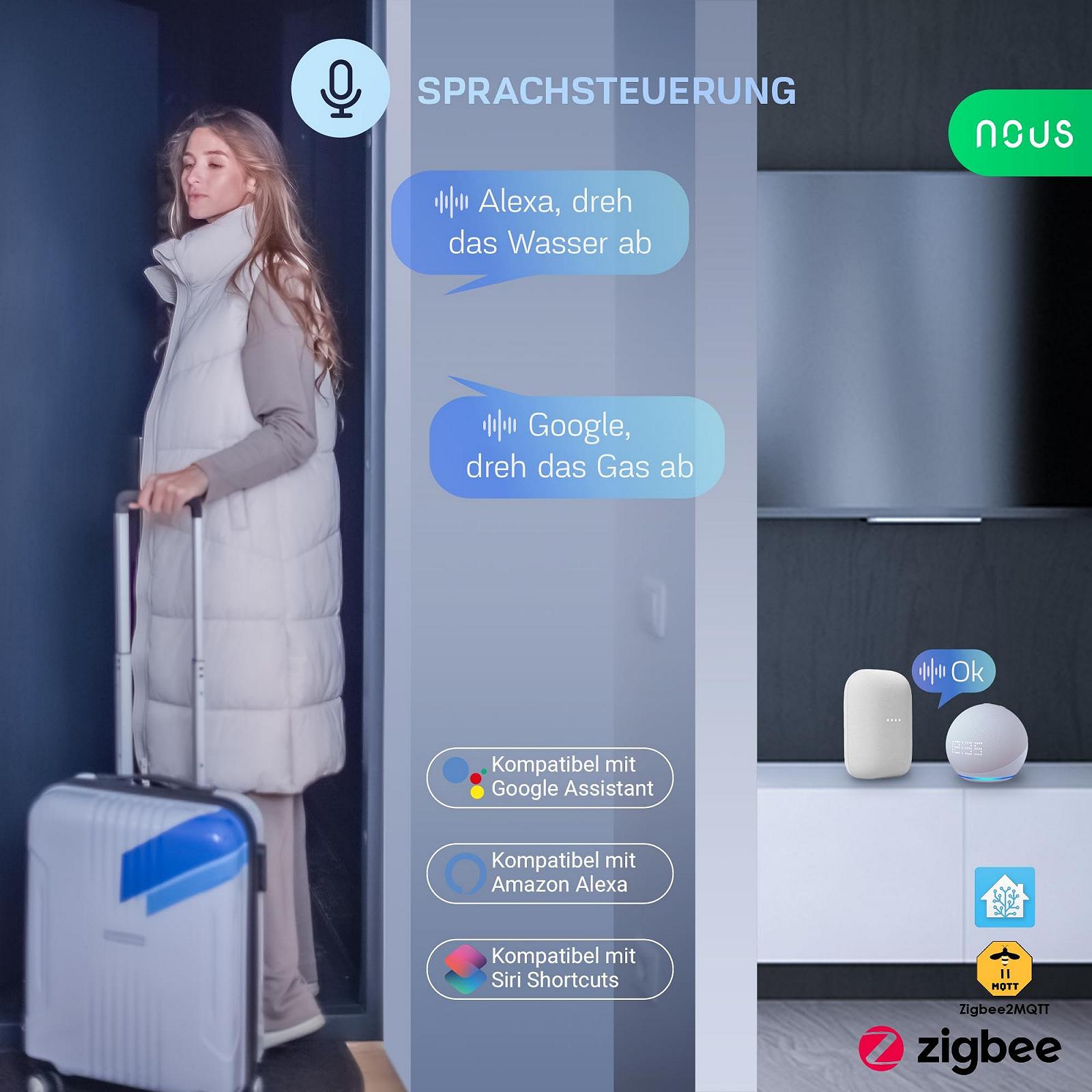 Кран для води NOUS LZ3 ZigBee Таймер MQTT, фото №3