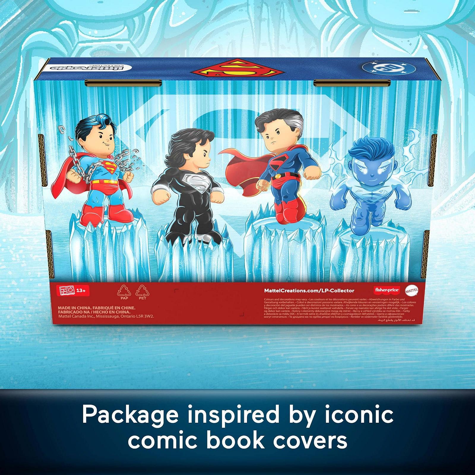 Фигурки Fisher-Price Little People Collector Superman Through the Ages Special Edition, 4 шт в декоративной упаковке, фото №5