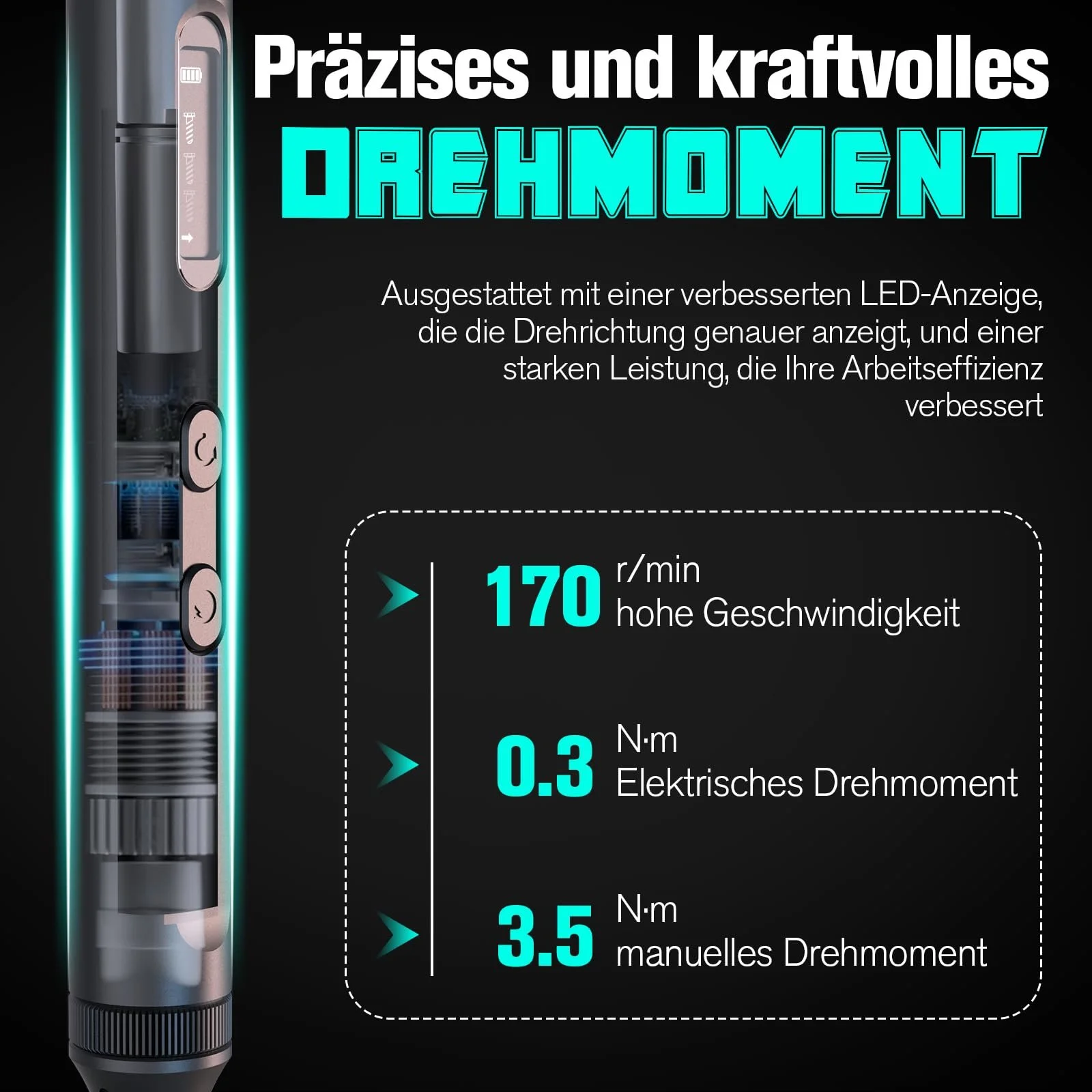 Мини Электрическая Отвёртка Homtronics Precision 52 в 1 OLED Экран LED и 48 Бит Type-C Зарядка, фото №2