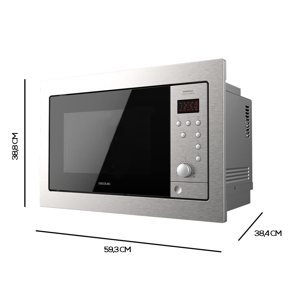 Встраиваемая микроволновая печь Cecotec GrandHeat 2500 Built-In Steel 25 л 900 Вт Черная, фото №6 Встраиваемая микроволновая печь Cecotec GrandHeat 2500 Built-In Steel 25 л 900 Вт Черная, фото №6