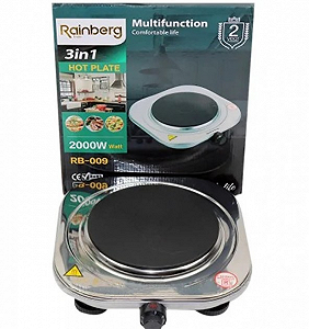 Электроплита Rainberg RB-009 однокомфорочная дисковая нерж 2000 Вт - Фото 1