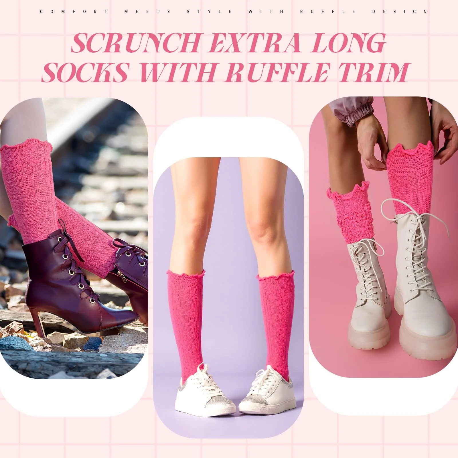 Женские носки с рюшами Sintege, вязаные носки-следки, дышащие носки с рюшами, неоновые гольфы, фото №7