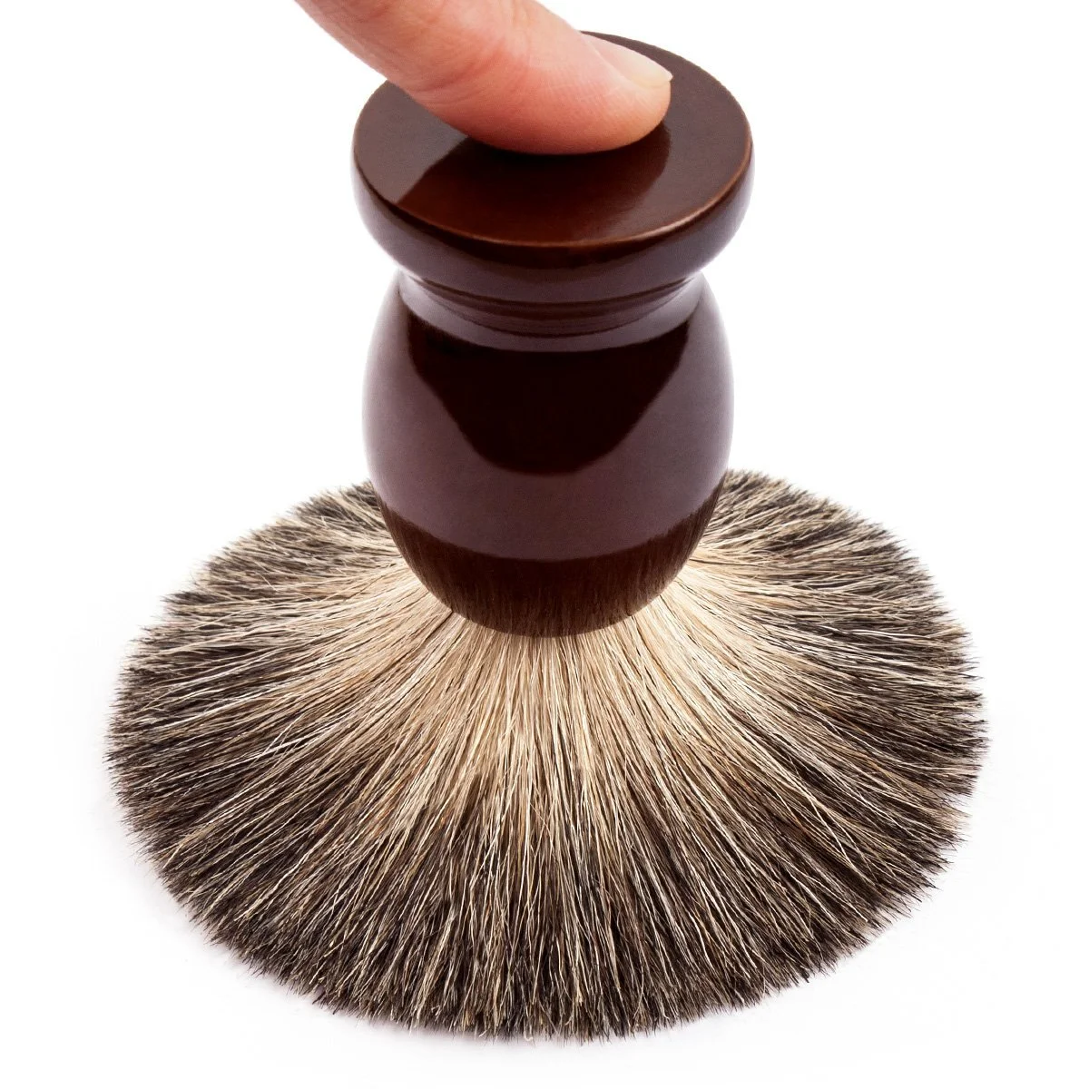 Помазок для бритья QSHAVE Pure Badger Hair ручной работы, дерево, фото №4