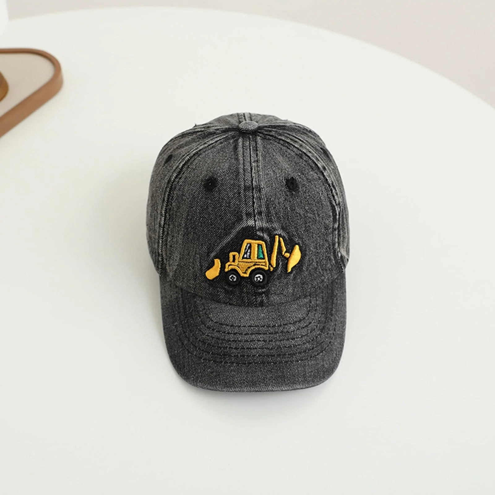 Бейсболка Ahagogo Summer дитяча регульована з вишивкою трактора, фото №4