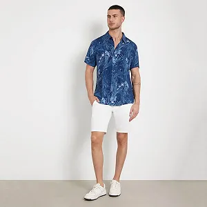 Сорочка GUESS M4GH76-WD4Z2 Гравірований тропічний принт, L synthetic.ua - Фото 1