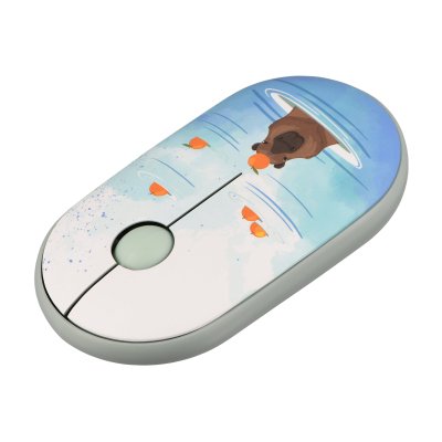 Мышка 2E MF300 CAPYBARATANGERINE Silent Wireless/Bluetooth Green (2E-MF300WCAPIBARAGN), фото №5