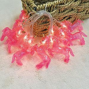 Гирлянда Riaxuebiy Единорог, 10 LED, 1,5 м, розовый, теплый белый - Фото 1