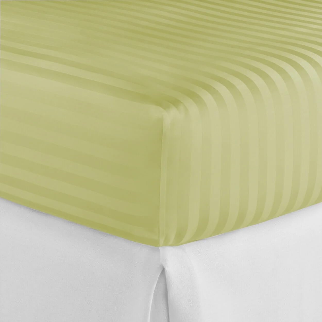 Протектор для матраса Сатин в полоску Luxury Дышащий Бесшумный Легкий Сверхмягкий, фото №1 Протектор для матраса Сатин в полоску Luxury Дышащий Бесшумный Легкий Сверхмягкий, фото №1