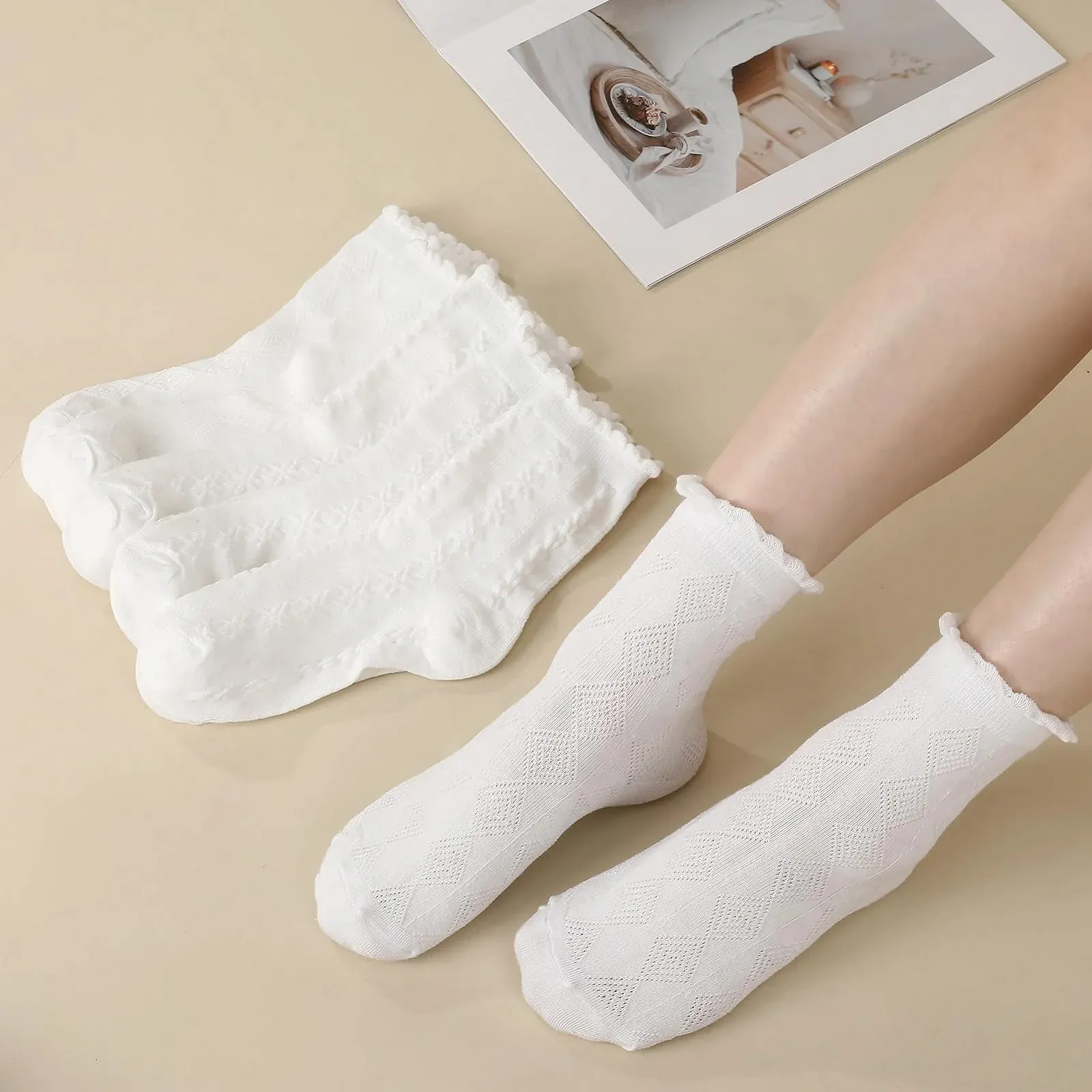 Шкарпетки з оборками Жіночі 35-40 Бавовняні, фото №5 Шкарпетки з оборками Жіночі 35-40 Бавовняні, фото №5