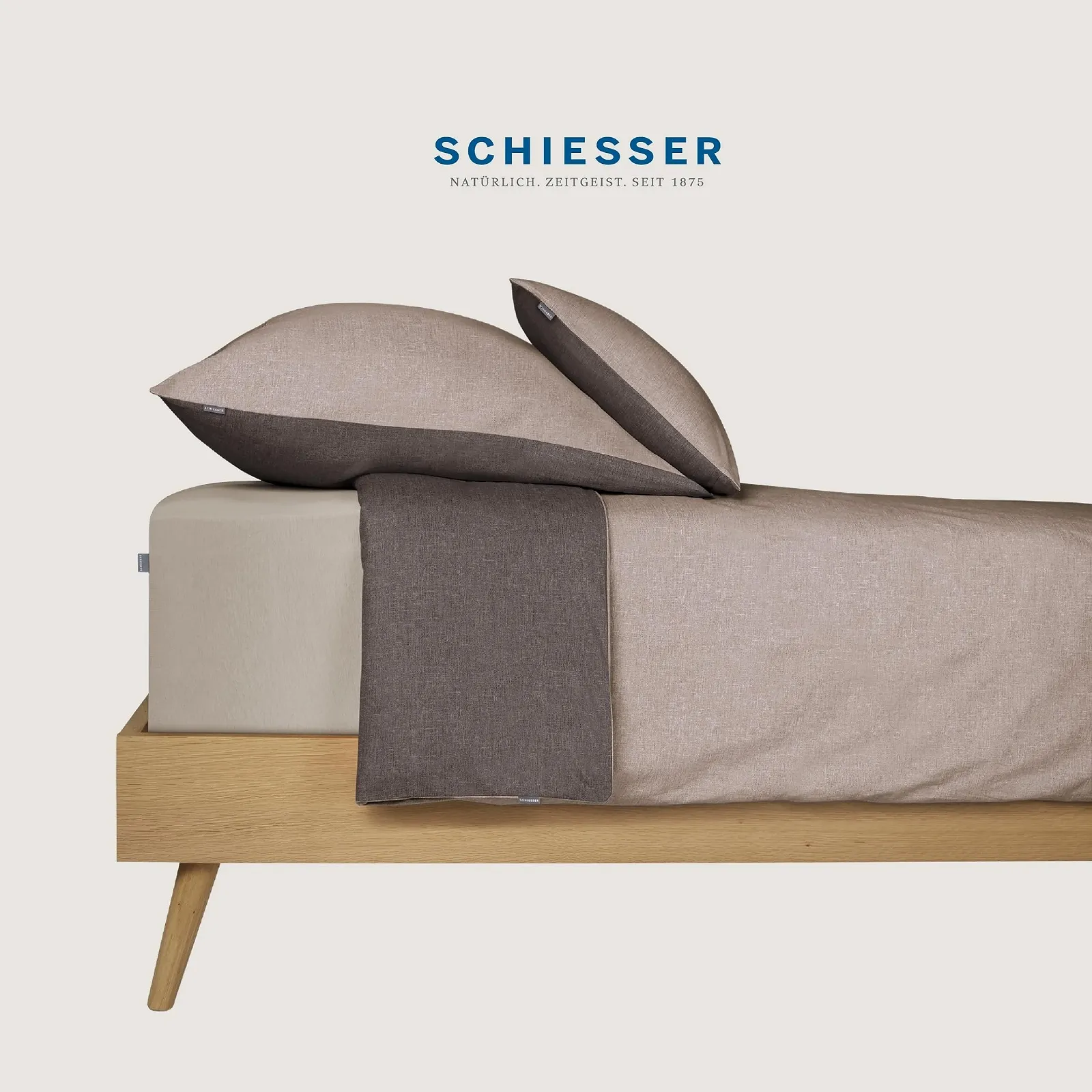 Постельное белье Schiesser Renforc", двухстороннее, 2 предмета, 100% хлопок, размер 135 x 200 см + 80 x 80 см, фото №6