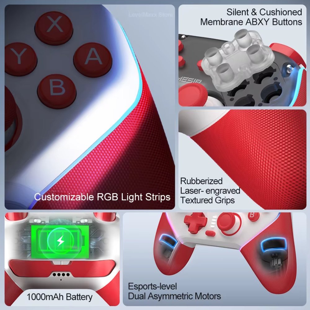 Геймпад GameSir Super Nova Whipped Red + Док-станція, фото №6