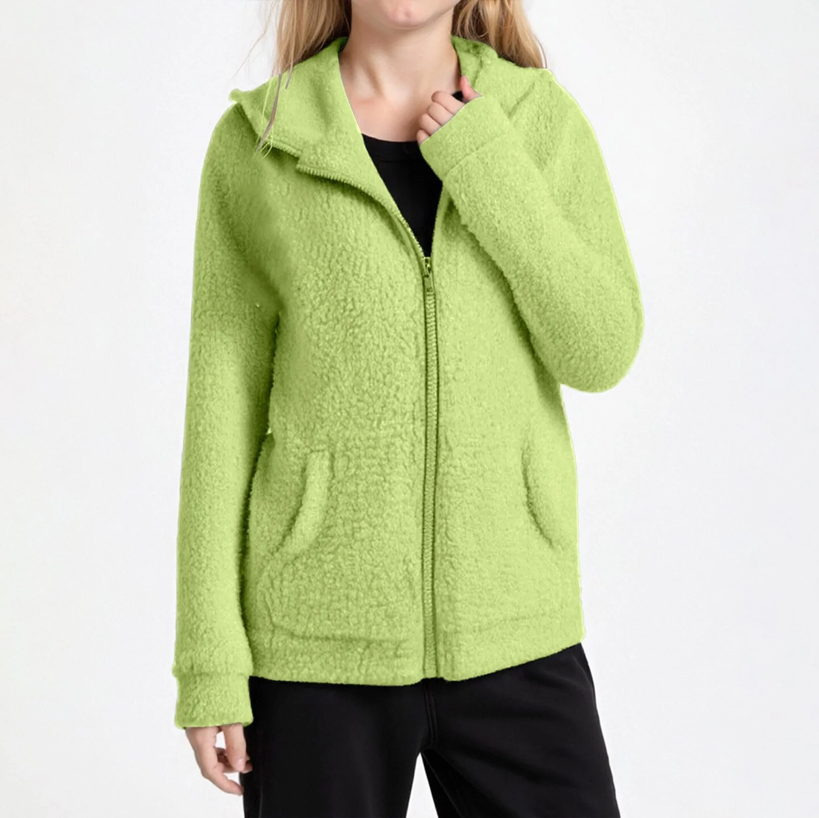 Куртка Тедді для дівчат, плюшева, повсякденна зимова, фото №3 Куртка Тедді для дівчат, плюшева, повсякденна зимова, фото №3