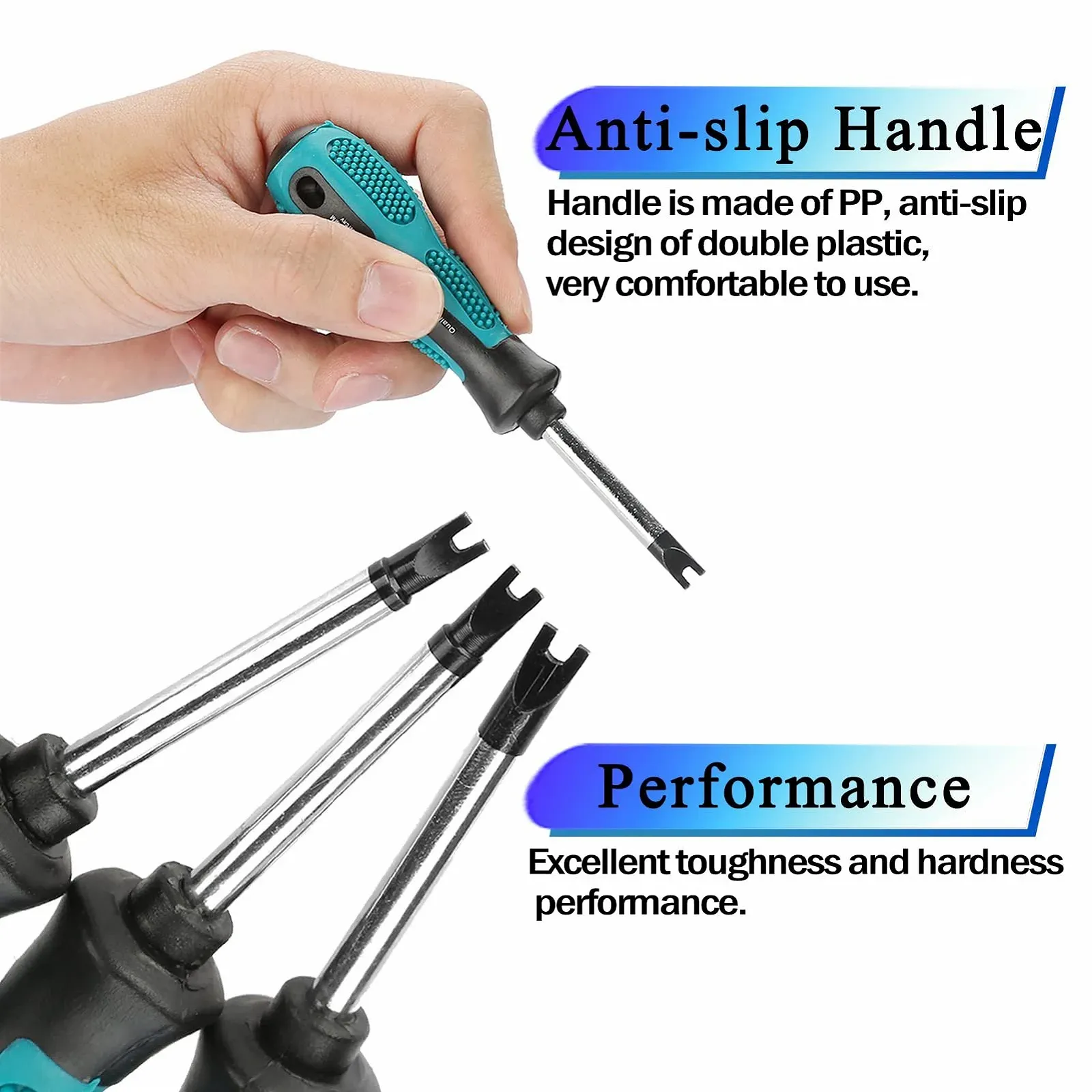 Набір викруток 4 шт. Магнітні U-подібні CRV, фото №4