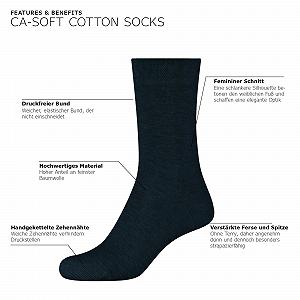 Жіночі шкарпетки Camano, 2 пари, темно-сині, розмір 35-38 synthetic.ua - Фото 1