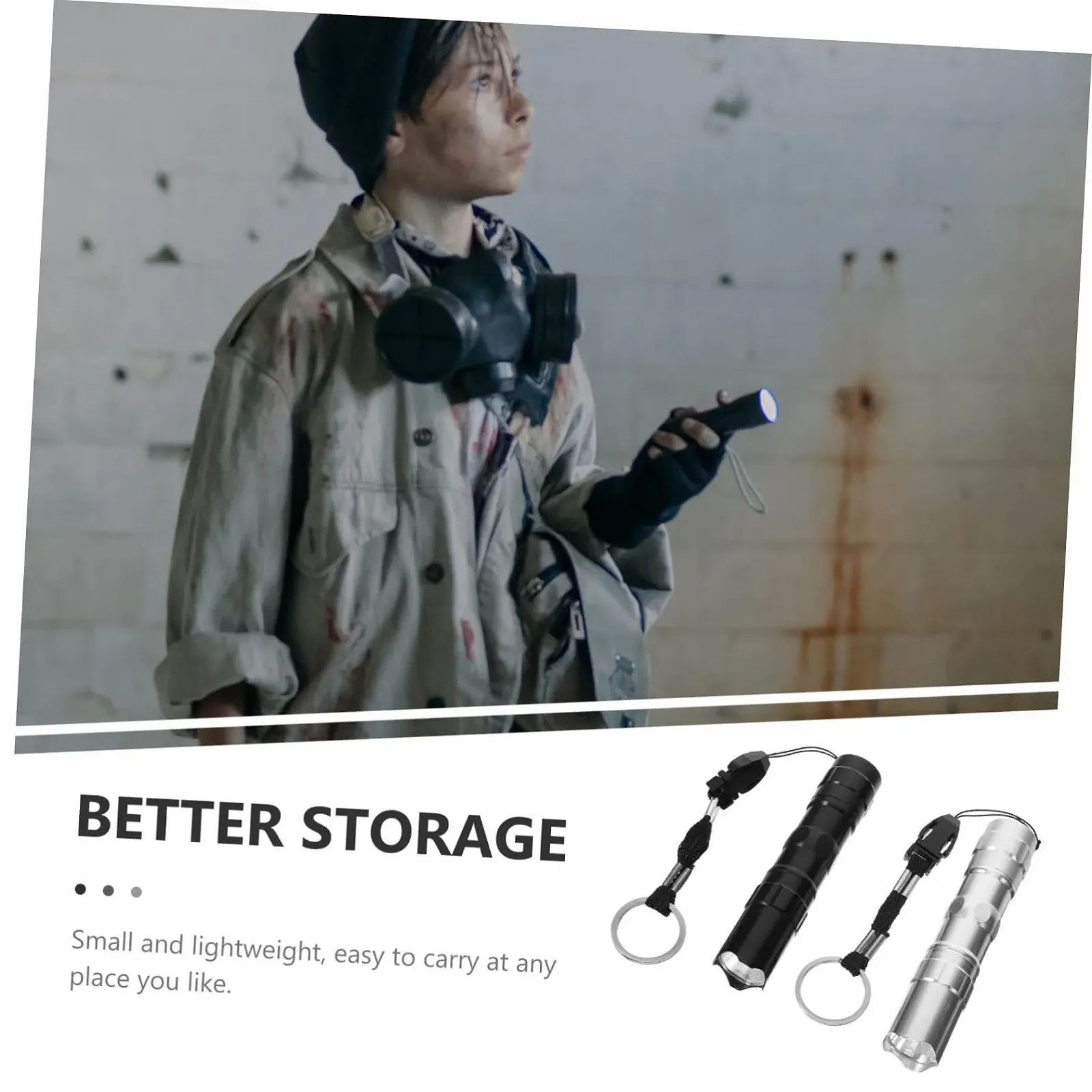 Набір 2 міні-ліхтариків Ultra Bright Emergency Camping Маленький LED Чорний, фото №3