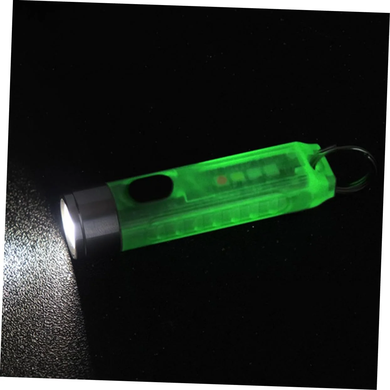 USB Перезаряджуваний LED Міні Ліхтарик з брелоком Міцний нержавіюча сталь PC для зовнішнього використання для кемпінгу Портативний підвісний, фото №7