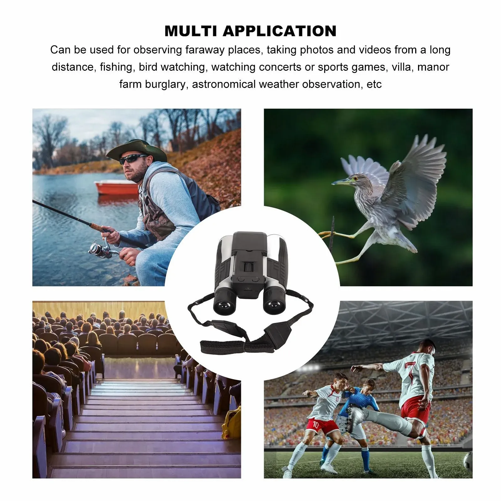 Бінокль Digital 12X32 з камерою та LCD-дисплеєм 2 дюйми 1080P 5MP, фото №2