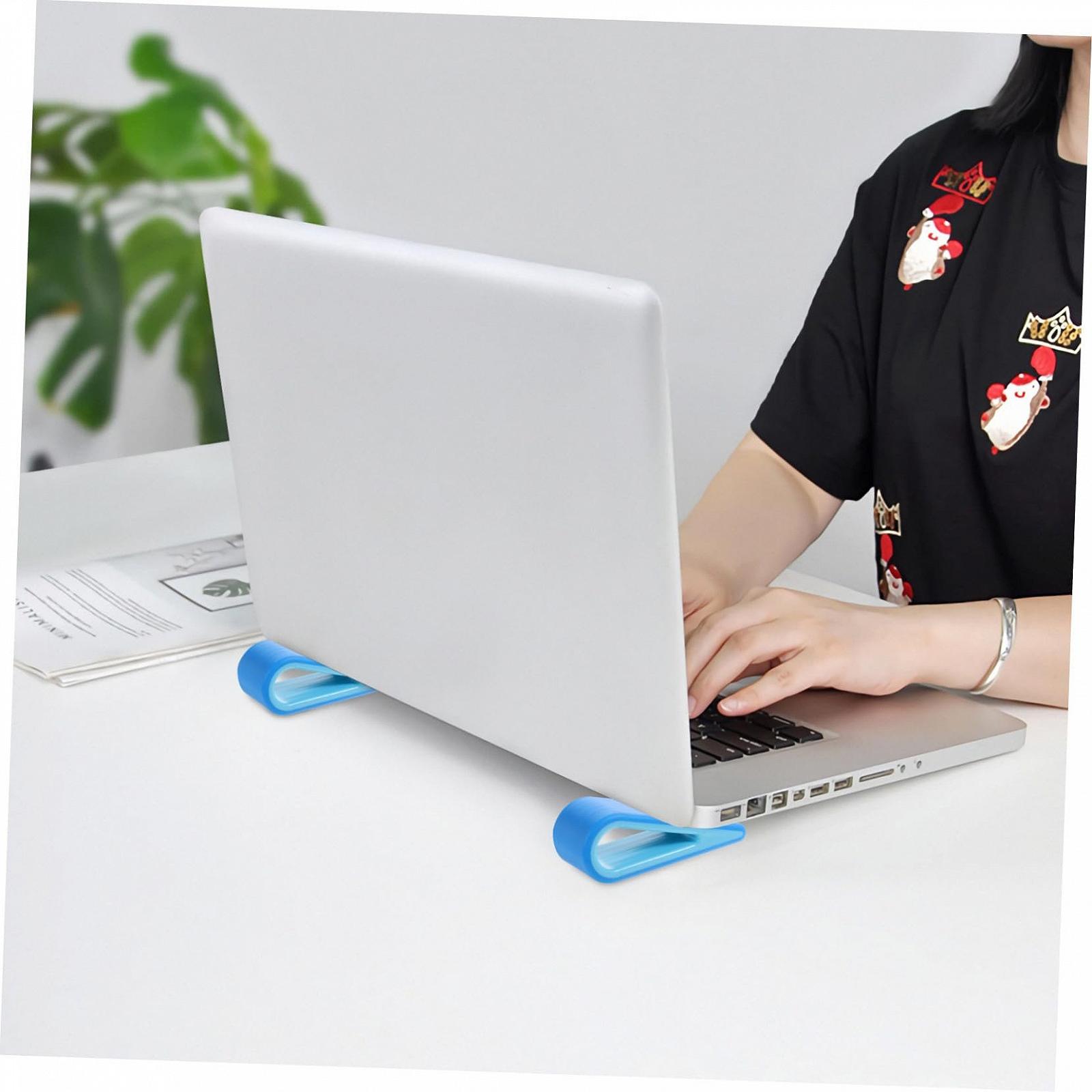 Підставка для ноутбука Homoyoyo Регульована, пластикова, протиковзка, з кабельним менеджментом та функцією охолодження, ергономічна - 4 шт., фото №3 Підставка для ноутбука Homoyoyo Регульована, пластикова, протиковзка, з кабельним менеджментом та функцією охолодження, ергономічна - 4 шт., фото №3