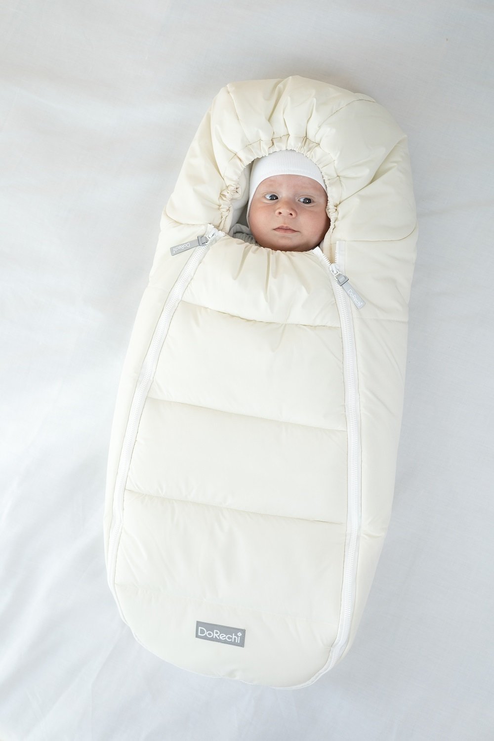 Зимний комплект для новорожденного baby молочный, фото №3