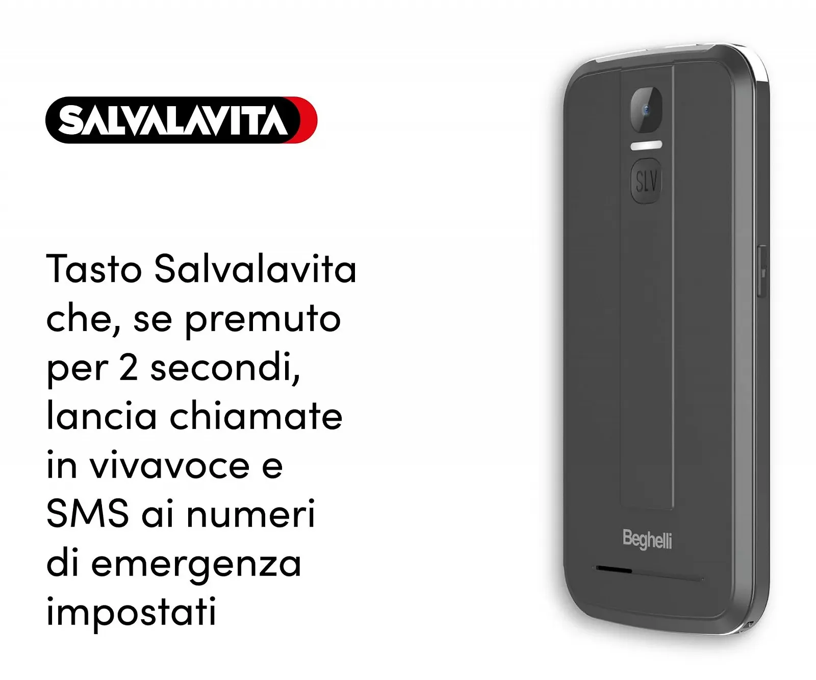 Смартфон Beghelli Kit Life Saver SLV55 + Armband Band Plus 4G SOS GPS 5.5 дюймів Чорний, фото №5