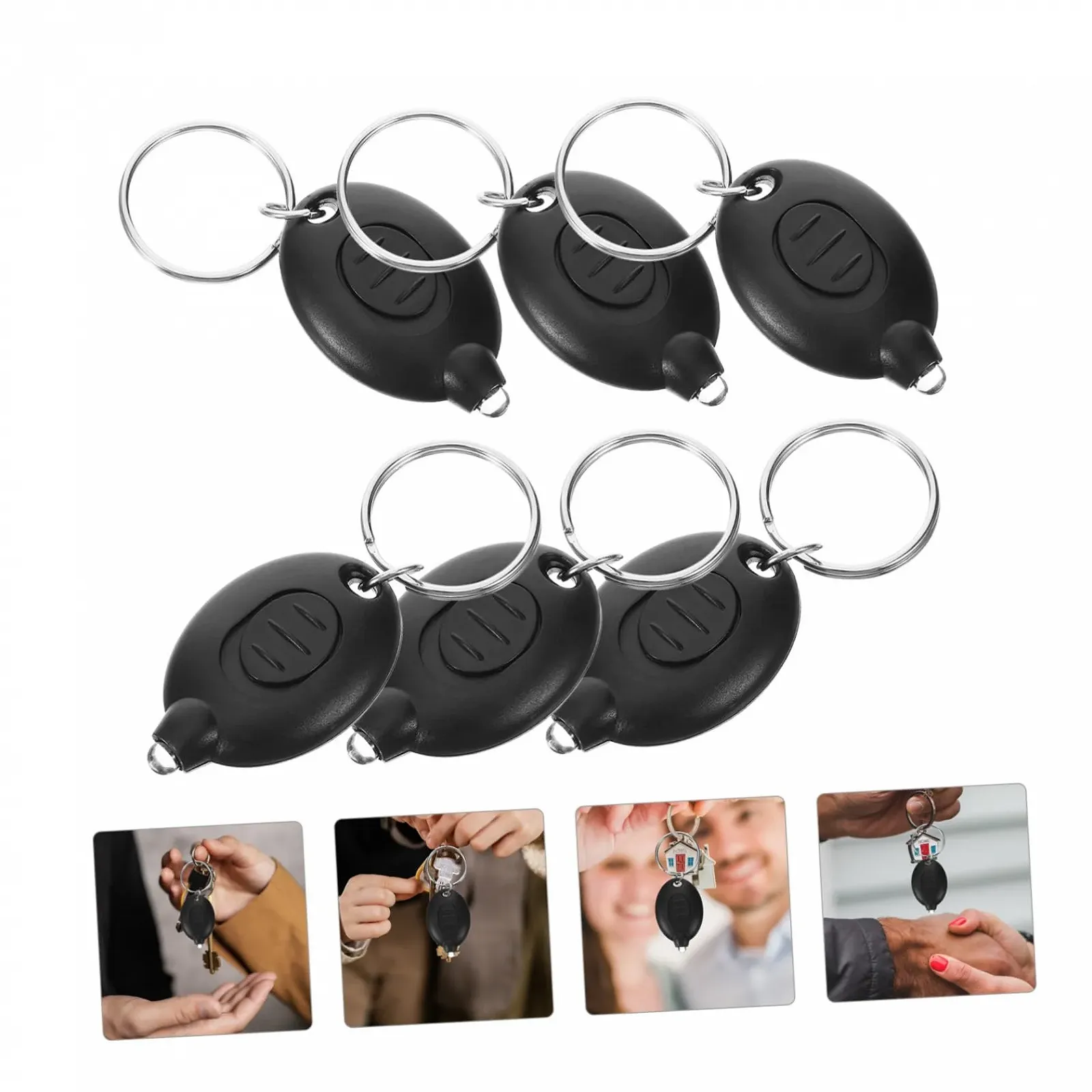 Фонарик-брелок ABS портативный маленький для кемпинга, походов, чрезвычайных ситуаций 6 шт., фото №4