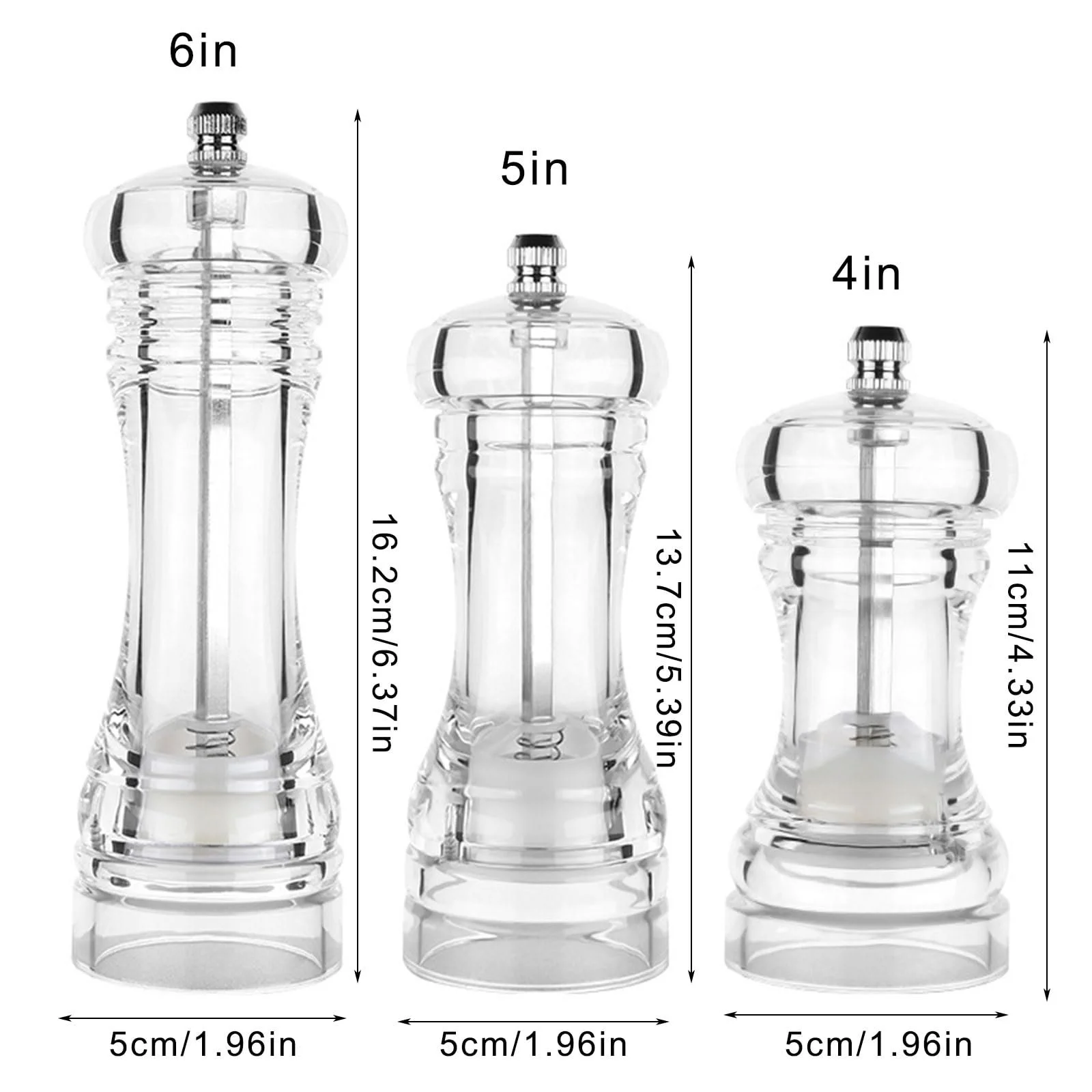 Млин для солі та перцю акриловий Легкий у використанні, фото №4