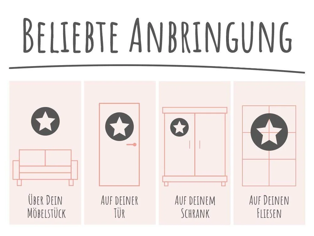 Наклейка на стену GRAZDesign Wie schön dass du da bist 52 x 50 см Черная 070, фото №3