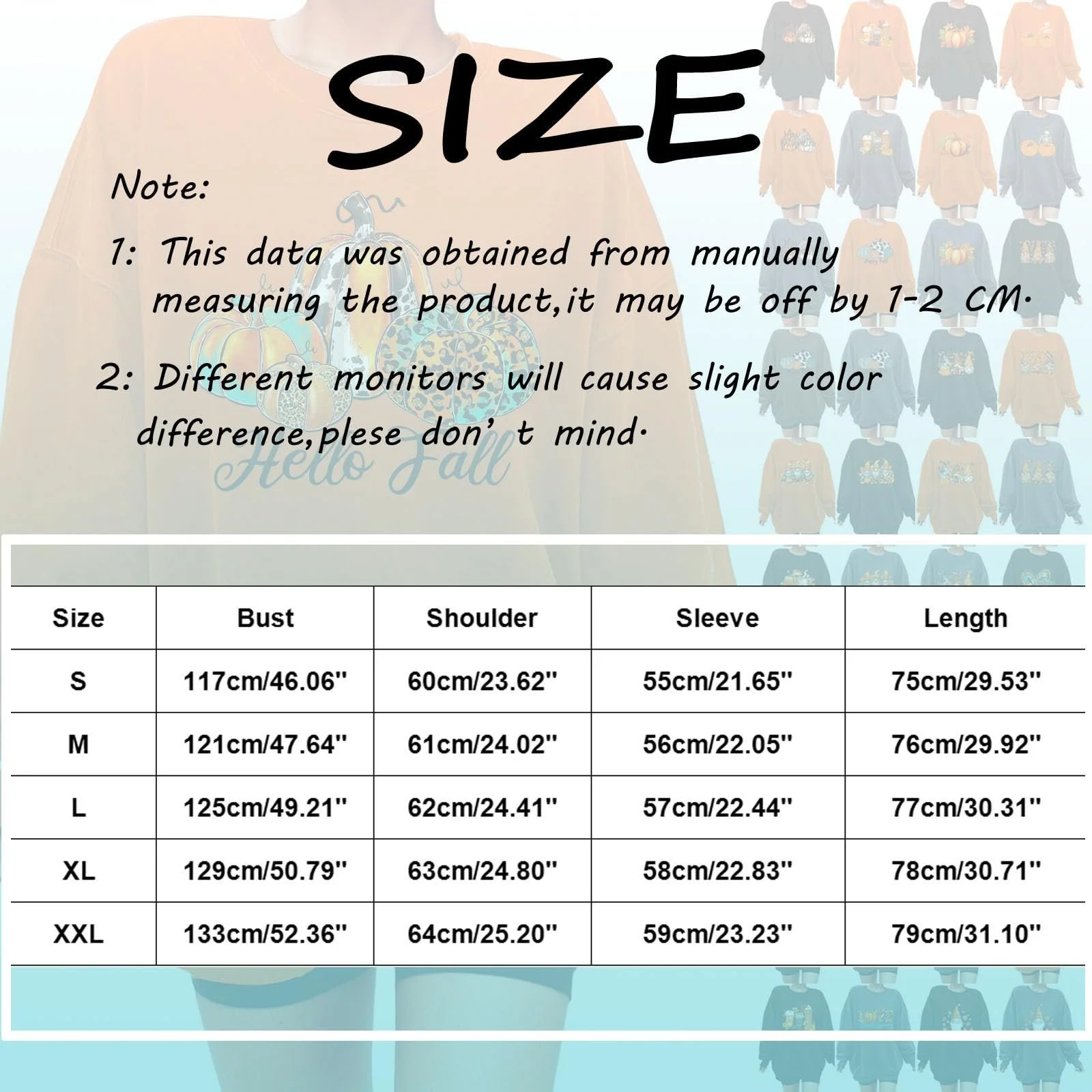 Жіночий Світшот YueYue Хелловін Гарбузи та Привиди, фото №4 Жіночий Світшот YueYue Хелловін Гарбузи та Привиди, фото №4