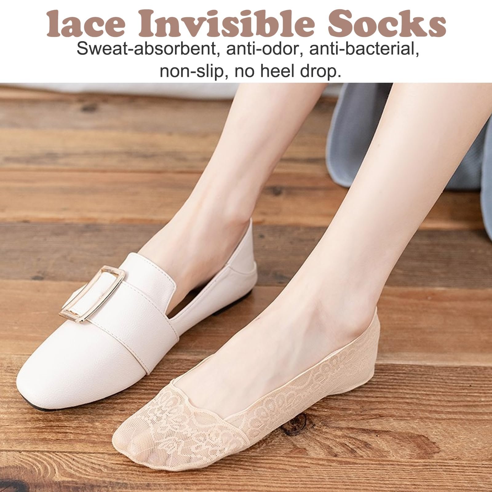 Шкарпетки-слідки мереживні 5 пар, фото №5