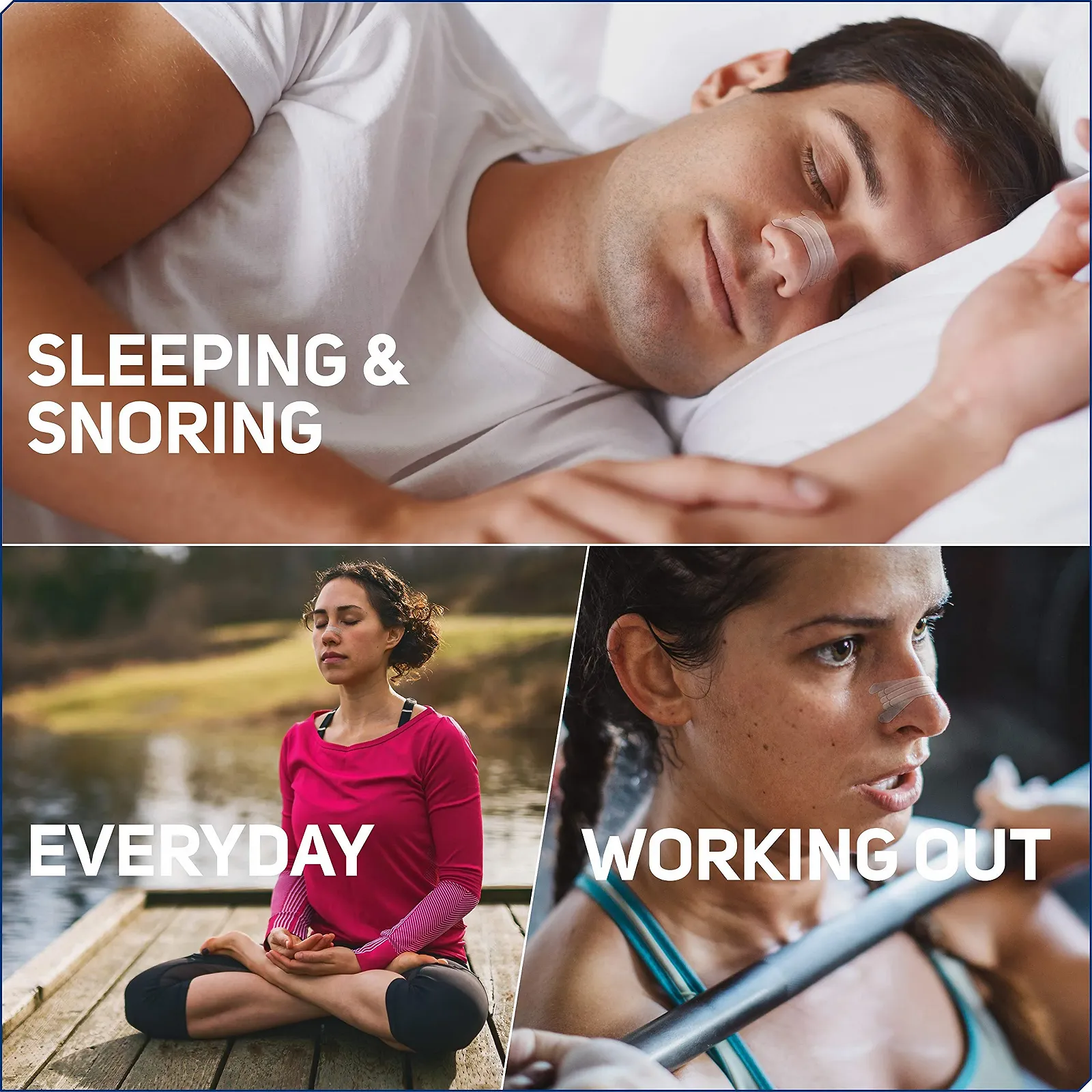 Смужки для носа Надзвичайно міцні Прозорі 100 шт. Миттєво покращують сон, зменшують хропіння та закладеність носа через застуду та алергію, фото №4