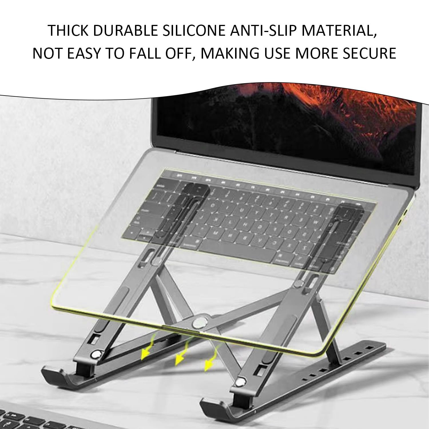 Подставка для ноутбука складная, Подставки под запястья для мыши мягкие 2 шт, Рамка поддержки портативного планшета, Дополнительная настольная подставка, Офисные принадлежности, фото №4 Подставка для ноутбука складная, Подставки под запястья для мыши мягкие 2 шт, Рамка поддержки портативного планшета, Дополнительная настольная подставка, Офисные принадлежности, фото №4