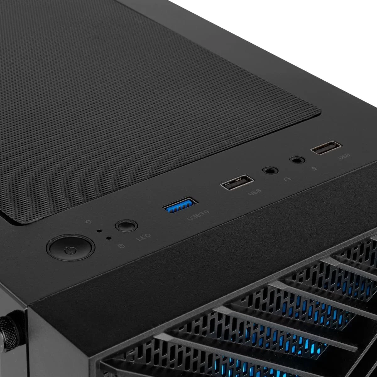 Корпус для ПК NOX Infinity Epsilon / 4 ARGB вентилятори / Без БЖ / Чорний, фото №3