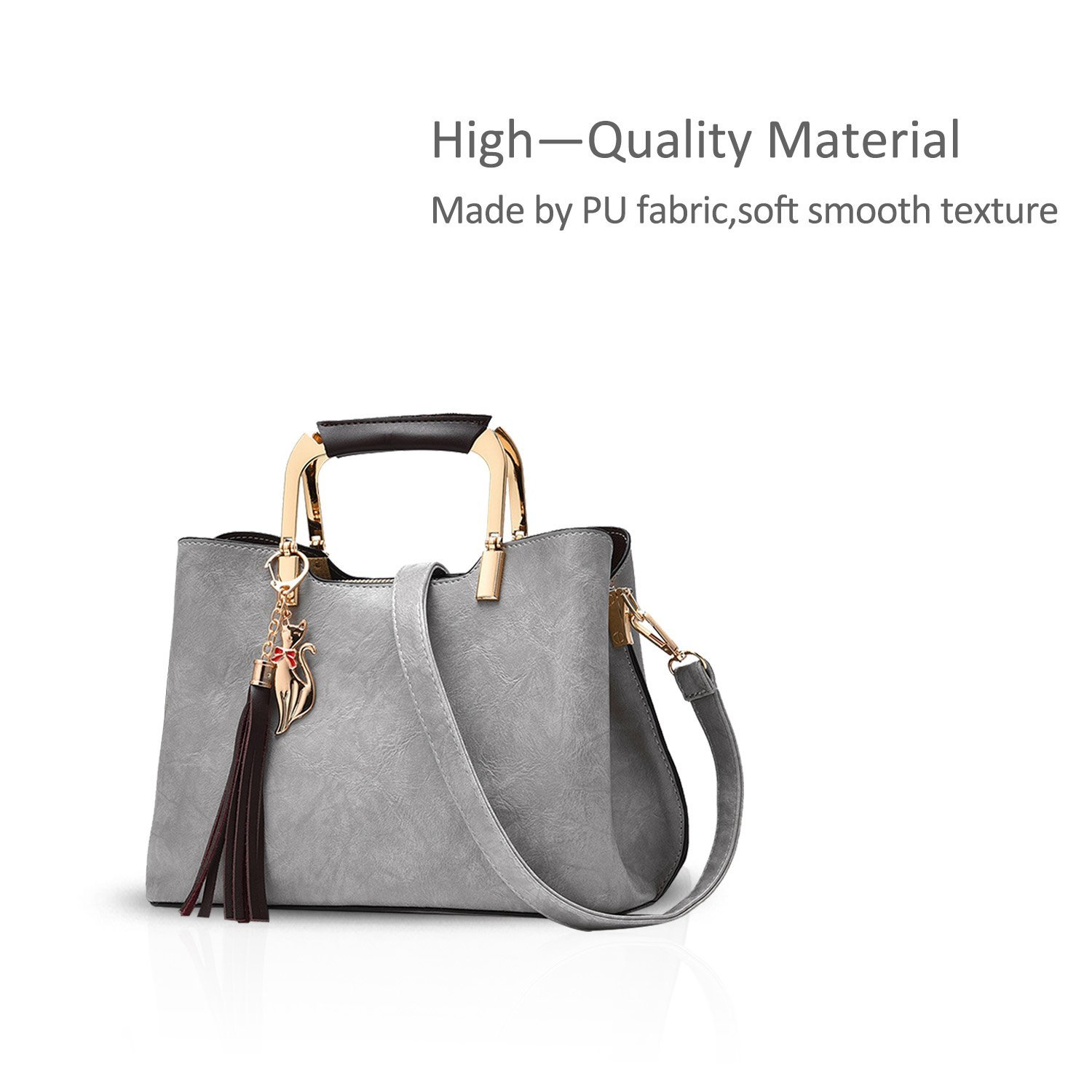 Сумка з верхньою ручкою NICOLE&DORIS Жіноча Сумка через плече Сумка-тоут з китицею для жінок зі штучної шкіри, фото №3