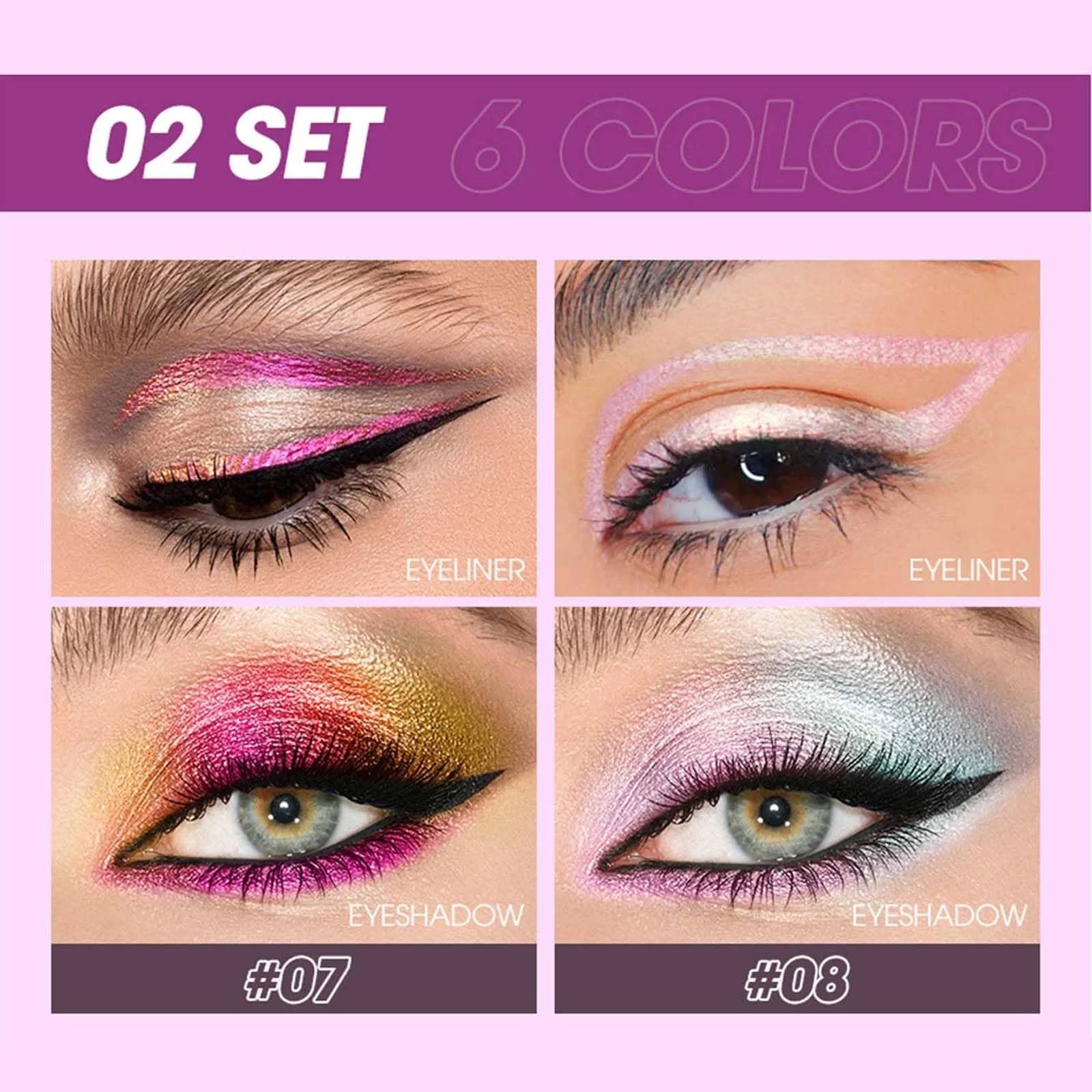 Рідка Підводка для очей з металевими блискітками, фото №3 Рідка Підводка для очей з металевими блискітками, фото №3