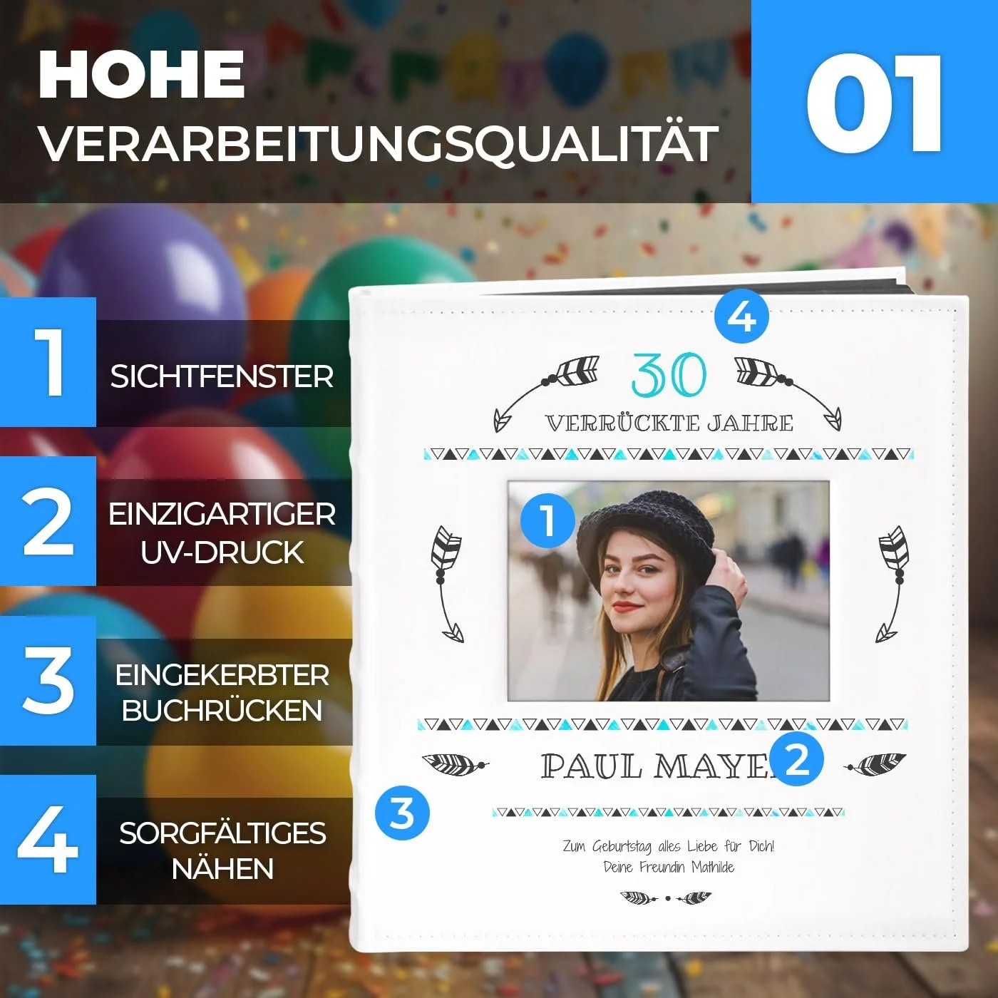 Фотоальбом Maverton для DIY с вырезом для фотографий - на 240 фотографий 10 x 15 - 60 черных страниц - размер 33 x 30 см - белый, фото №2 Фотоальбом Maverton для DIY с вырезом для фотографий - на 240 фотографий 10 x 15 - 60 черных страниц - размер 33 x 30 см - белый, фото №2