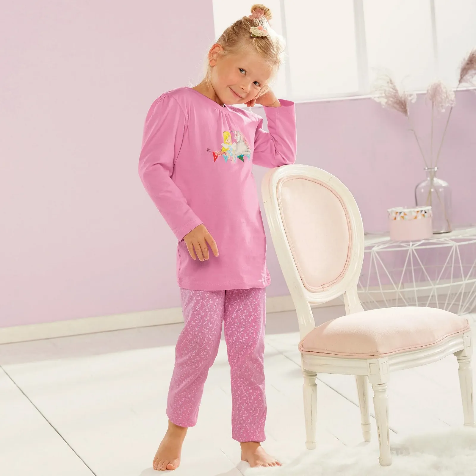 Дитяча піжама Erwin Müller Трикотаж Фея Єдиноріг Рожевий, фото №4