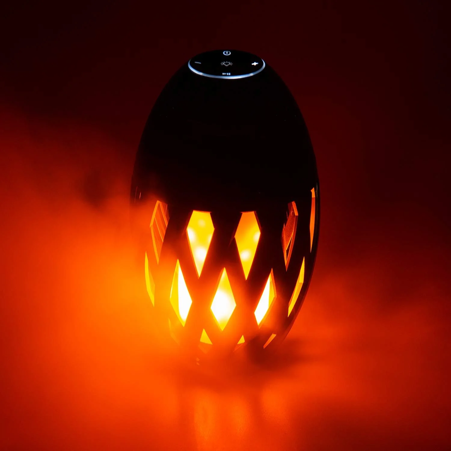 Настільна лампа Bluetooth Speaker Flame Light LED 5 W 10 x 24 см Чорна, фото №2