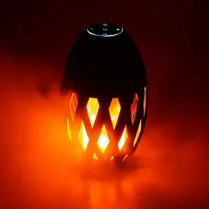 Настільна лампа Bluetooth Speaker Flame Light LED 5 W 10 x 24 см Чорна synthetic.ua - Фото 1